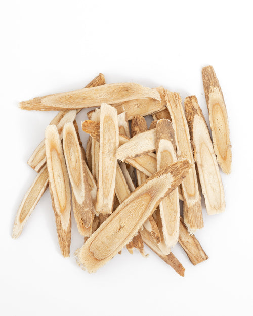 pile of dried astragulus root from Clover Days