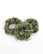 three rings made from timothy grass