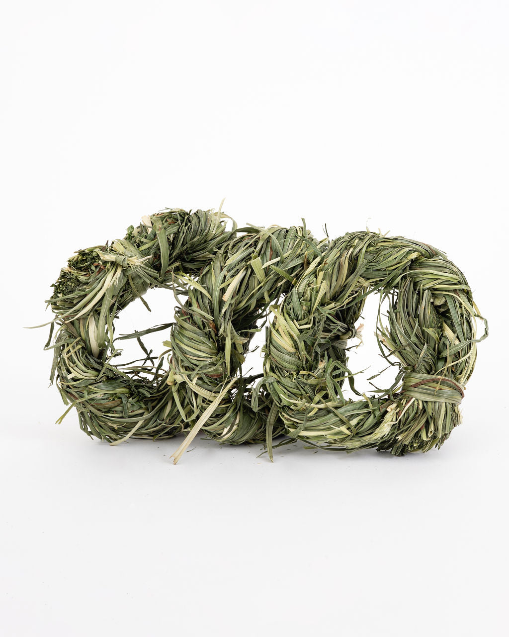 three rings made from timothy grass